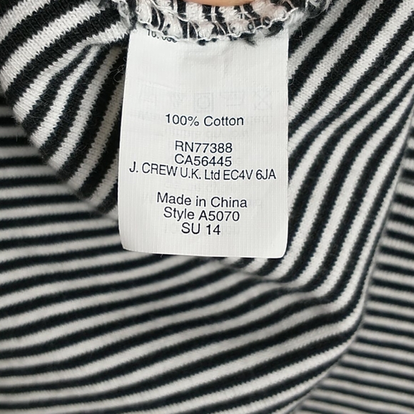 [J. Crew] Striped Peplum Top - Picture 6 of 7